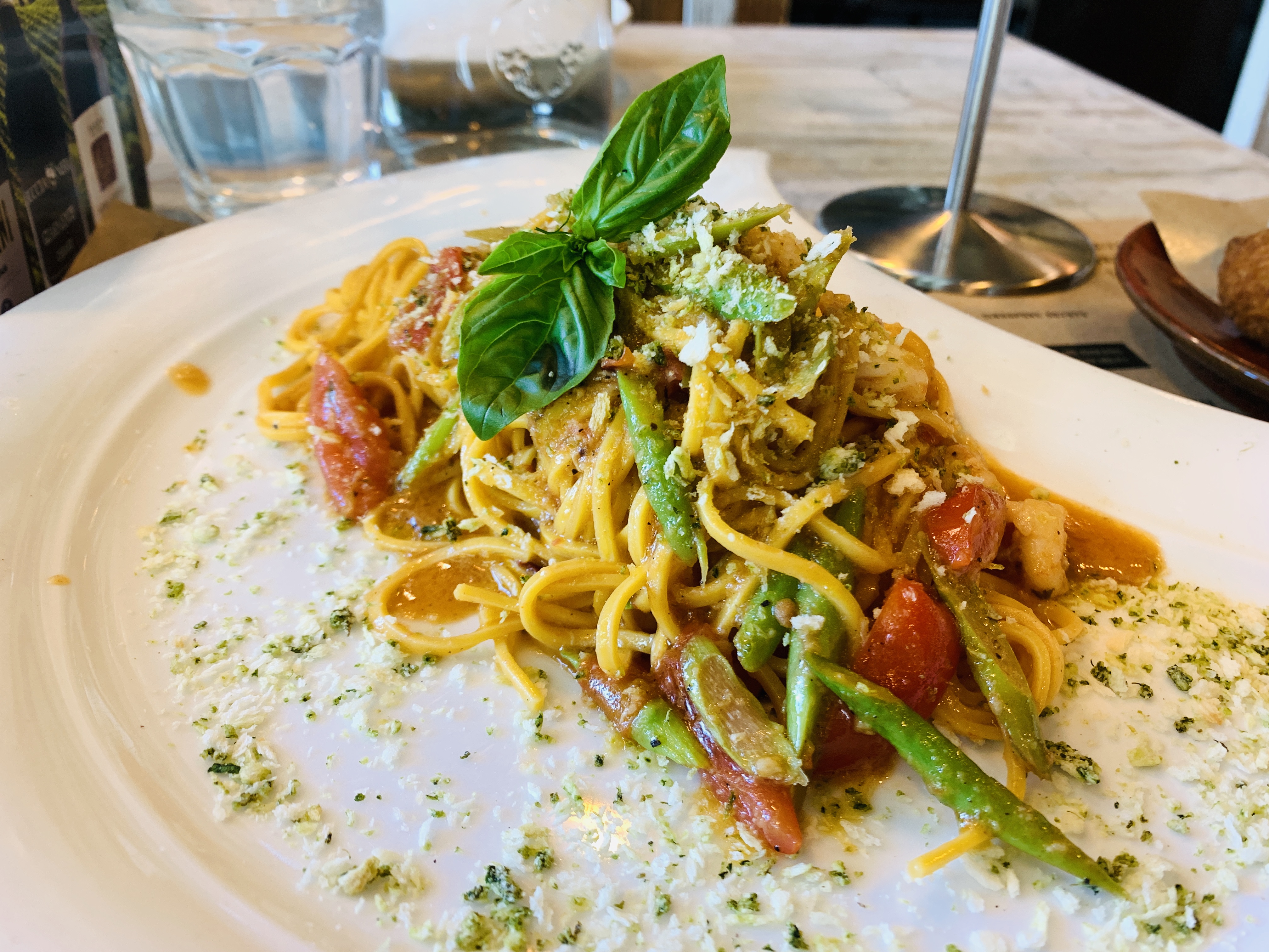 iO Italian Osteria - Homemade Tagliolini Prawns, Leomon Aromatic Breadcrumbs