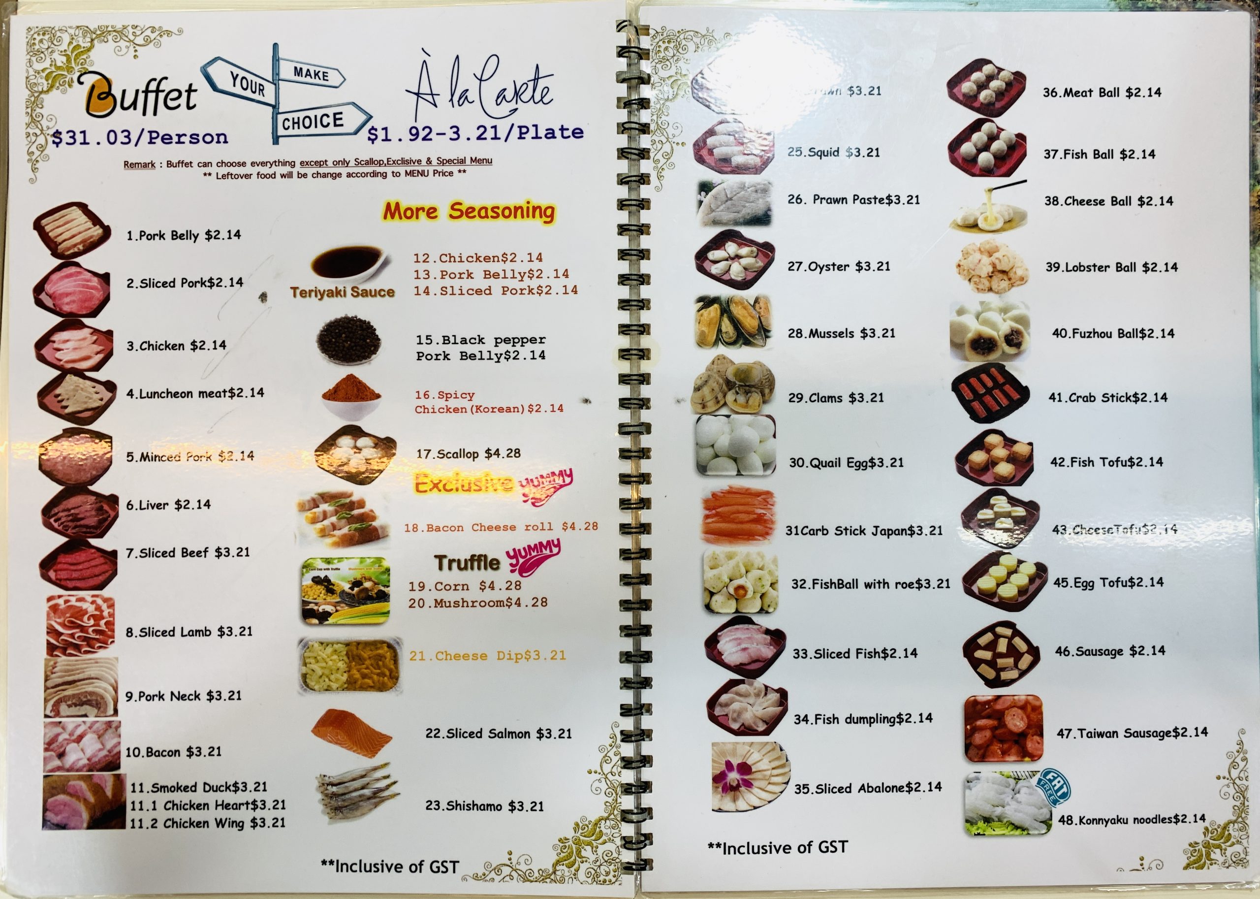 Siam Square Mookata - Menu 2