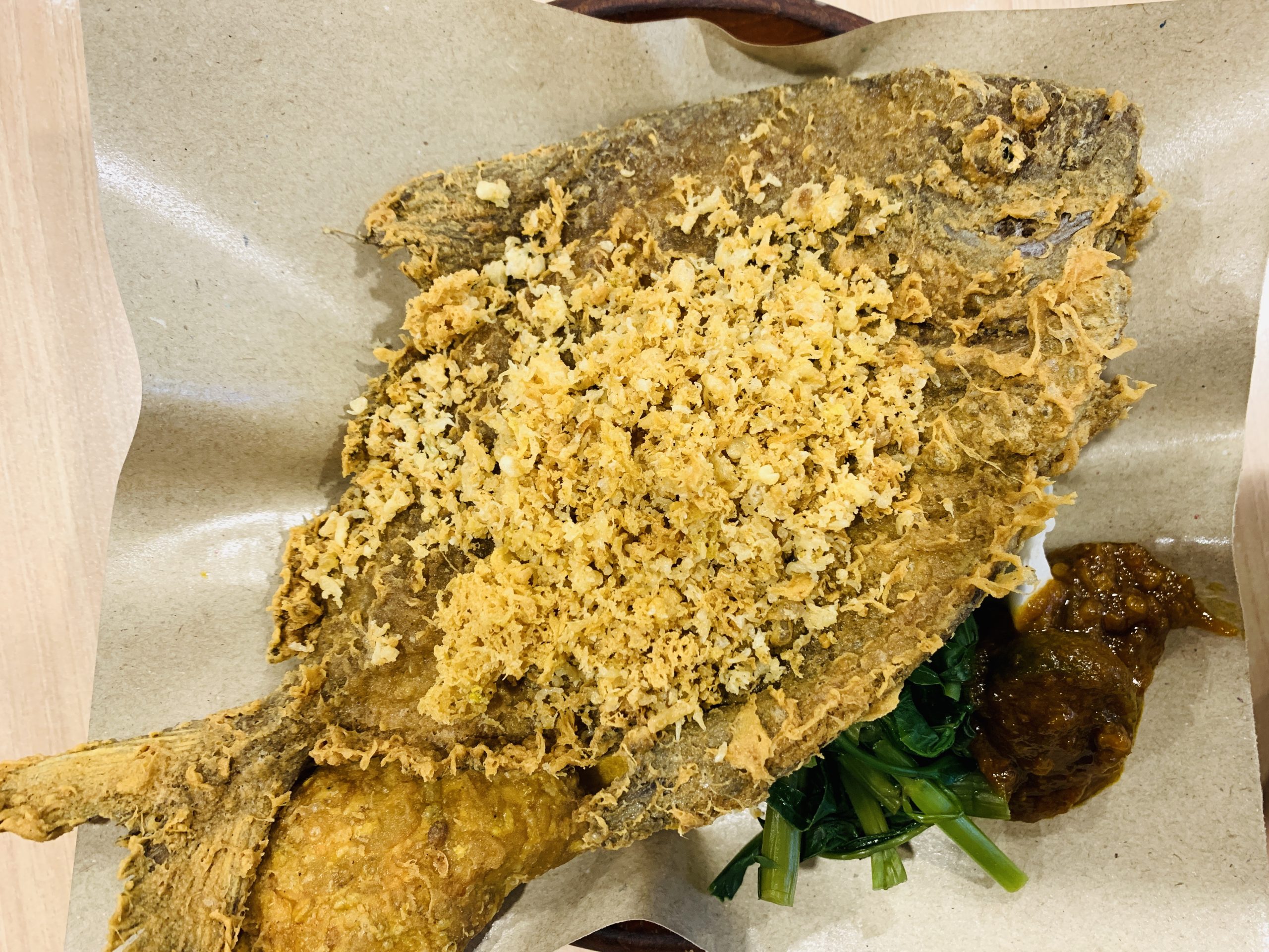 Ayam Penyet Ria - Ikan Bawal Penyet + Nasi