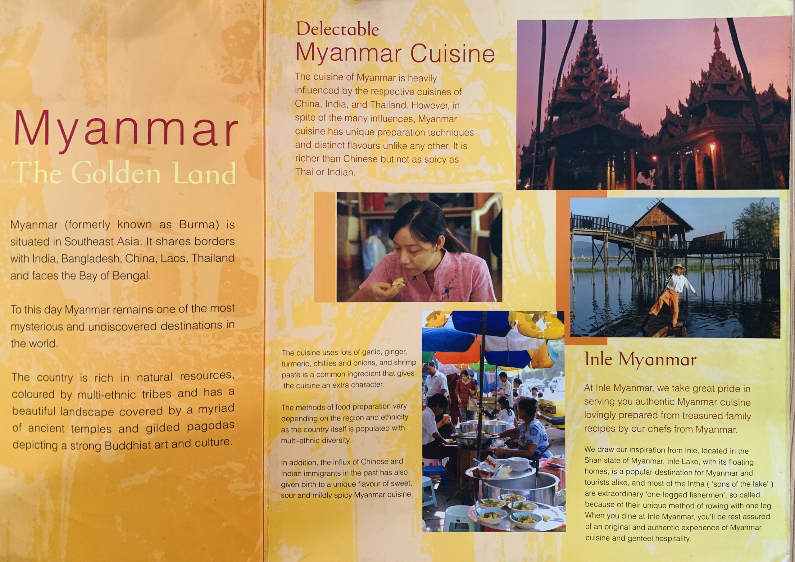 Inle Myanmar Restaurant - Menu 1