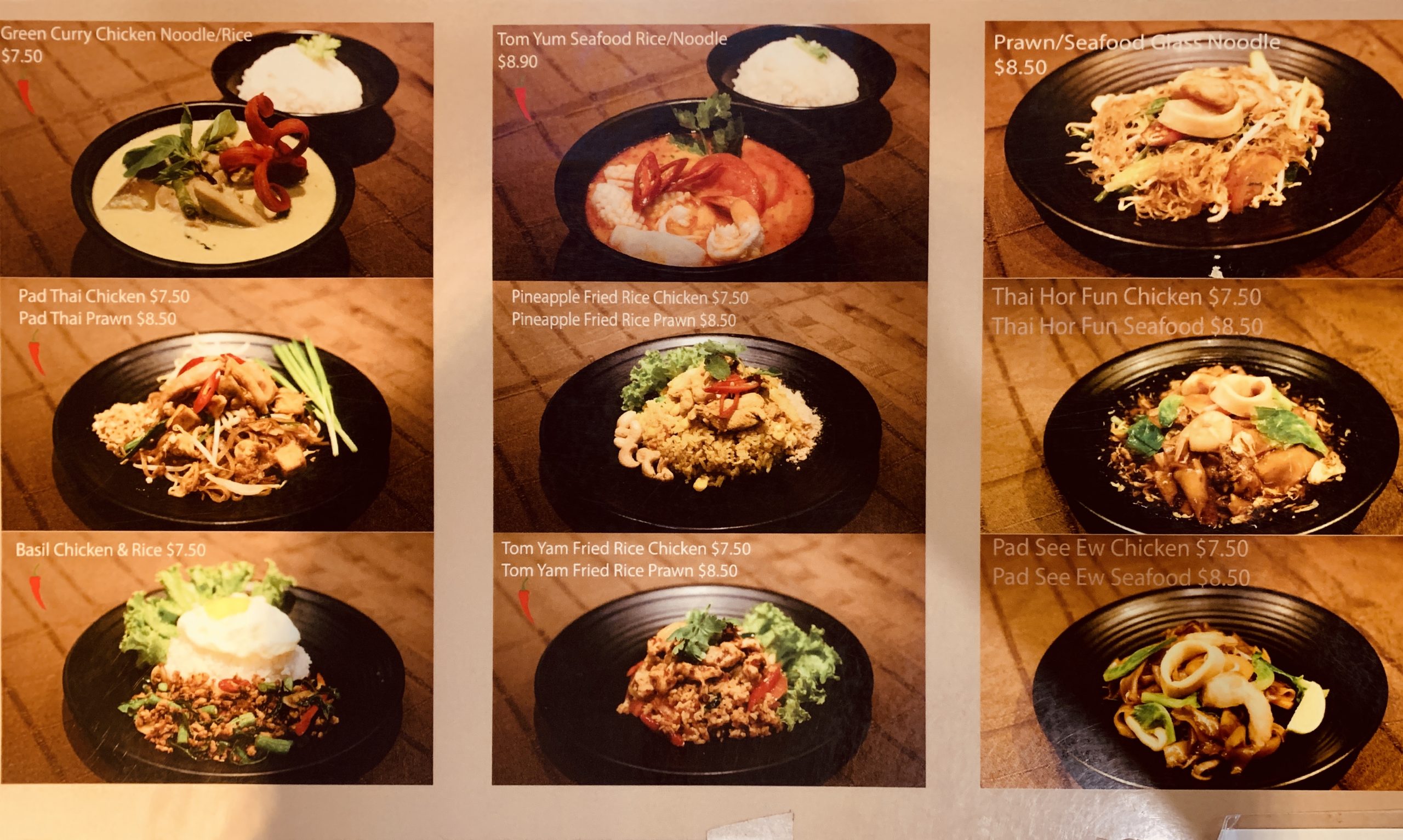 Warung Kampung - Thai Menu