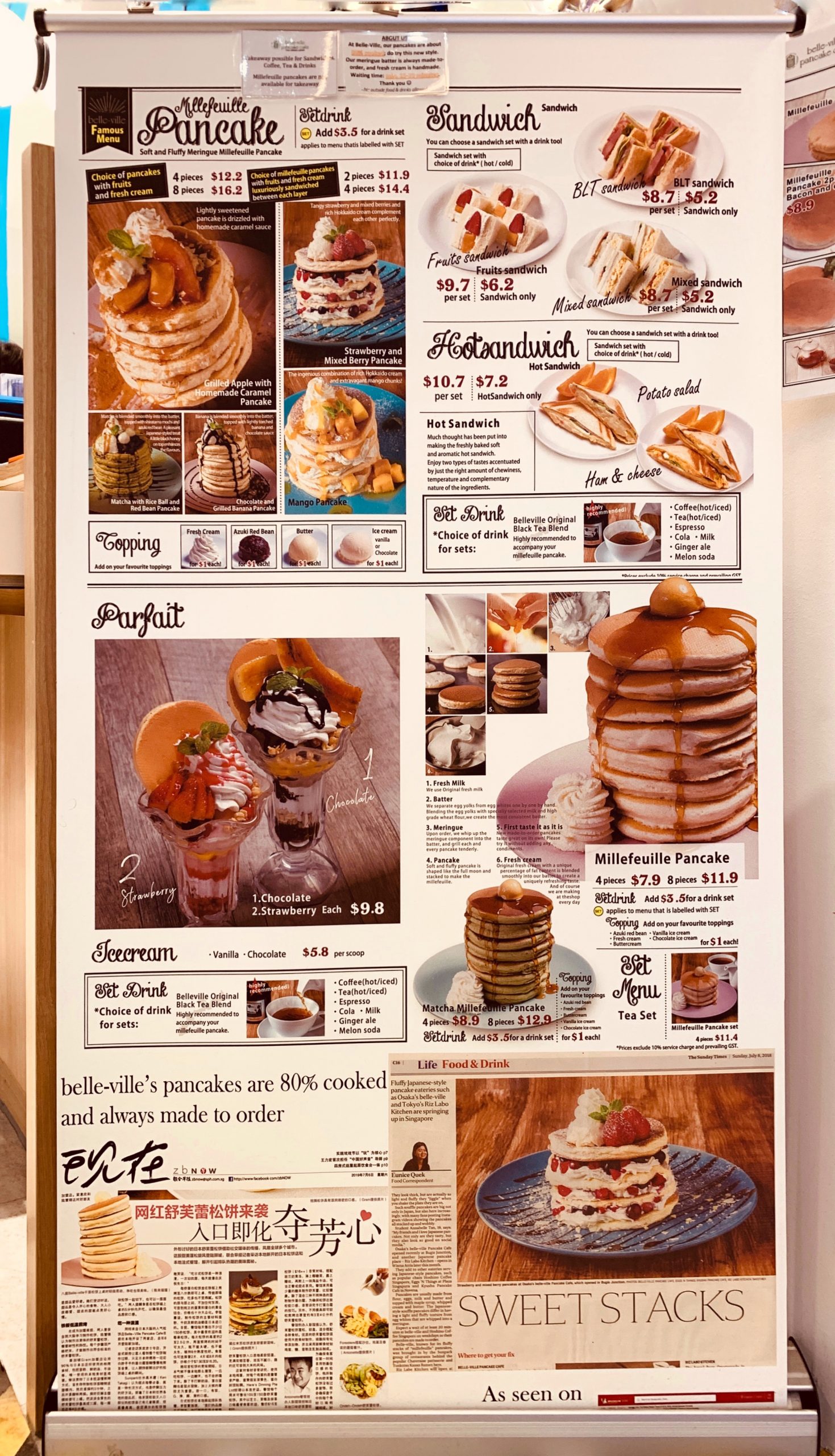 Belle-Ville Pancake Cafe - Menu