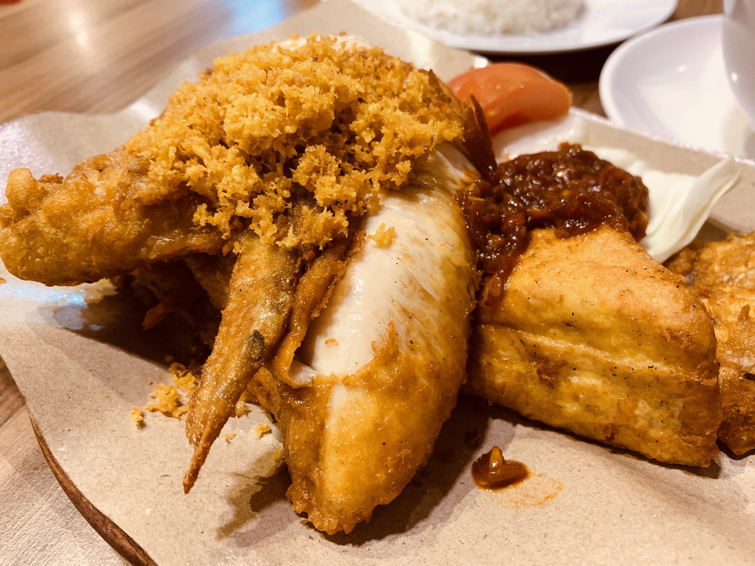 Ayam Penyet President - Smashed Fried Chicken (Ayam Penyet)