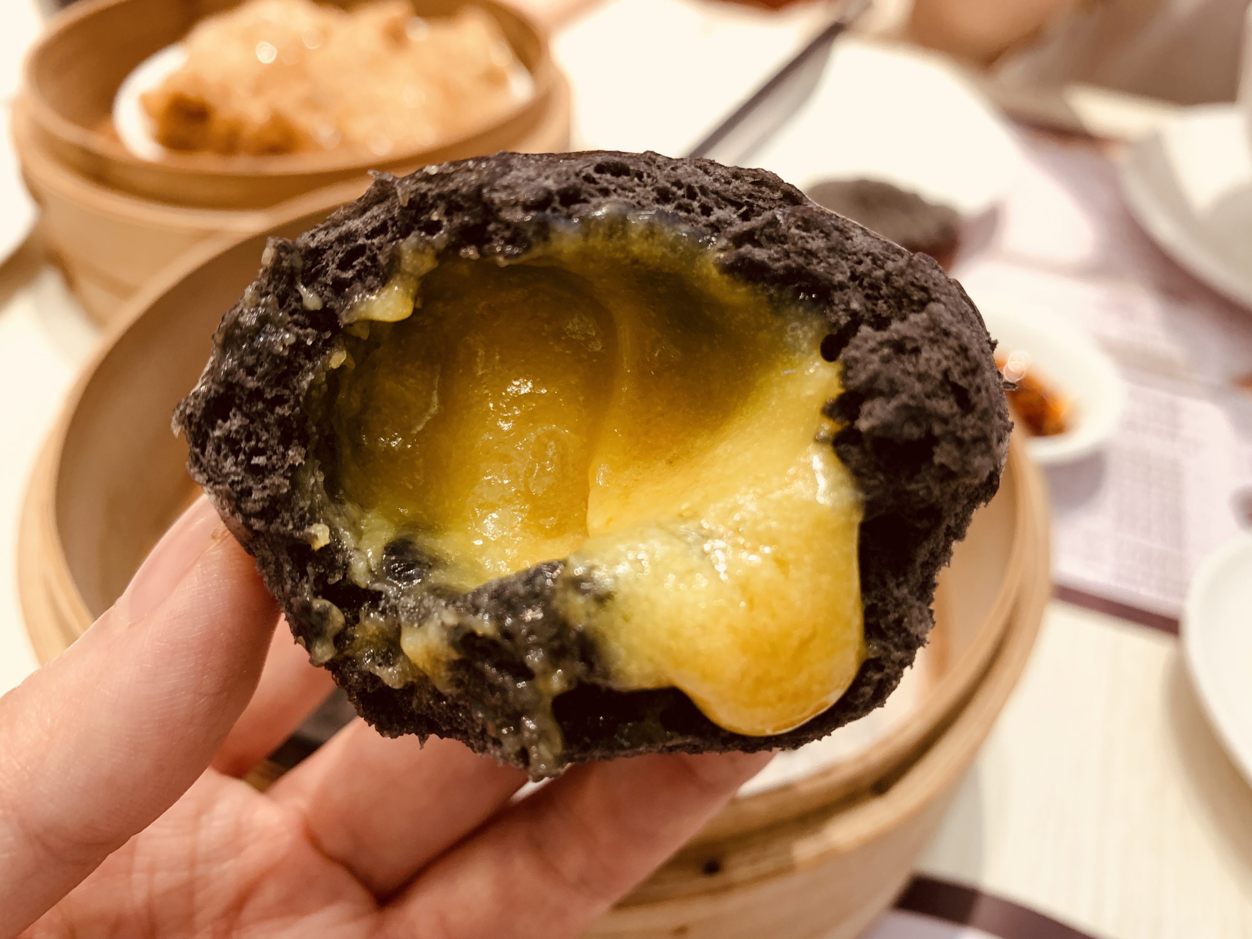 Treasures Yi Dian Xin - Steamed Salted-Egg Yolk Black Custard Bun (Inside)