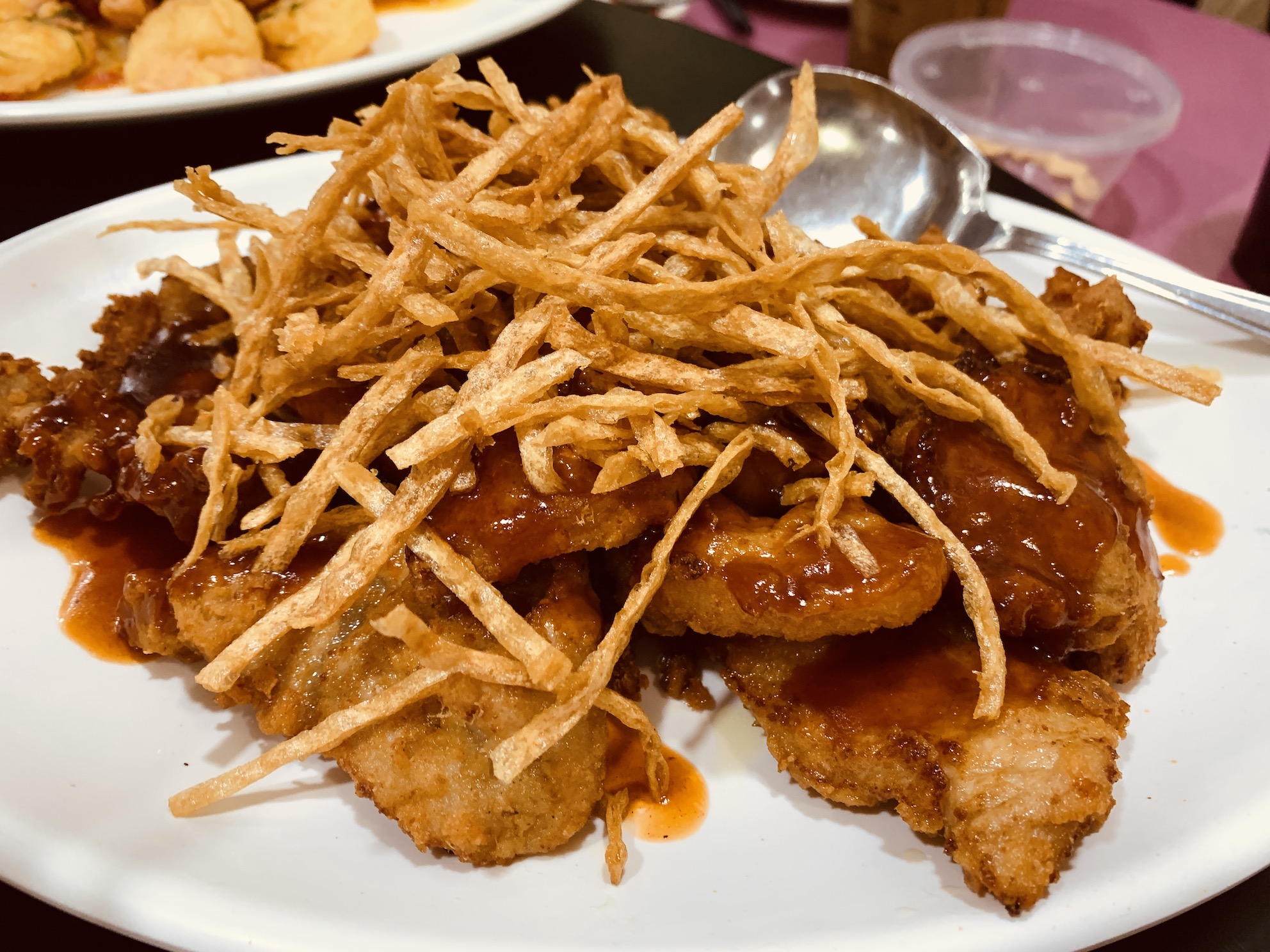 Whampoa Keng Food Street Steamboat Restaurant - Sweet & Sour Pork with Fried Shredded Cod