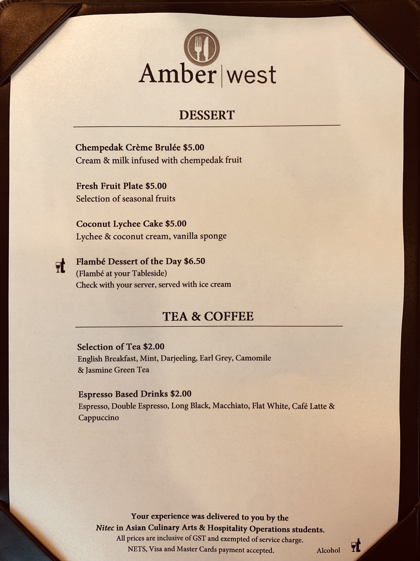 Amber West - Menu 2