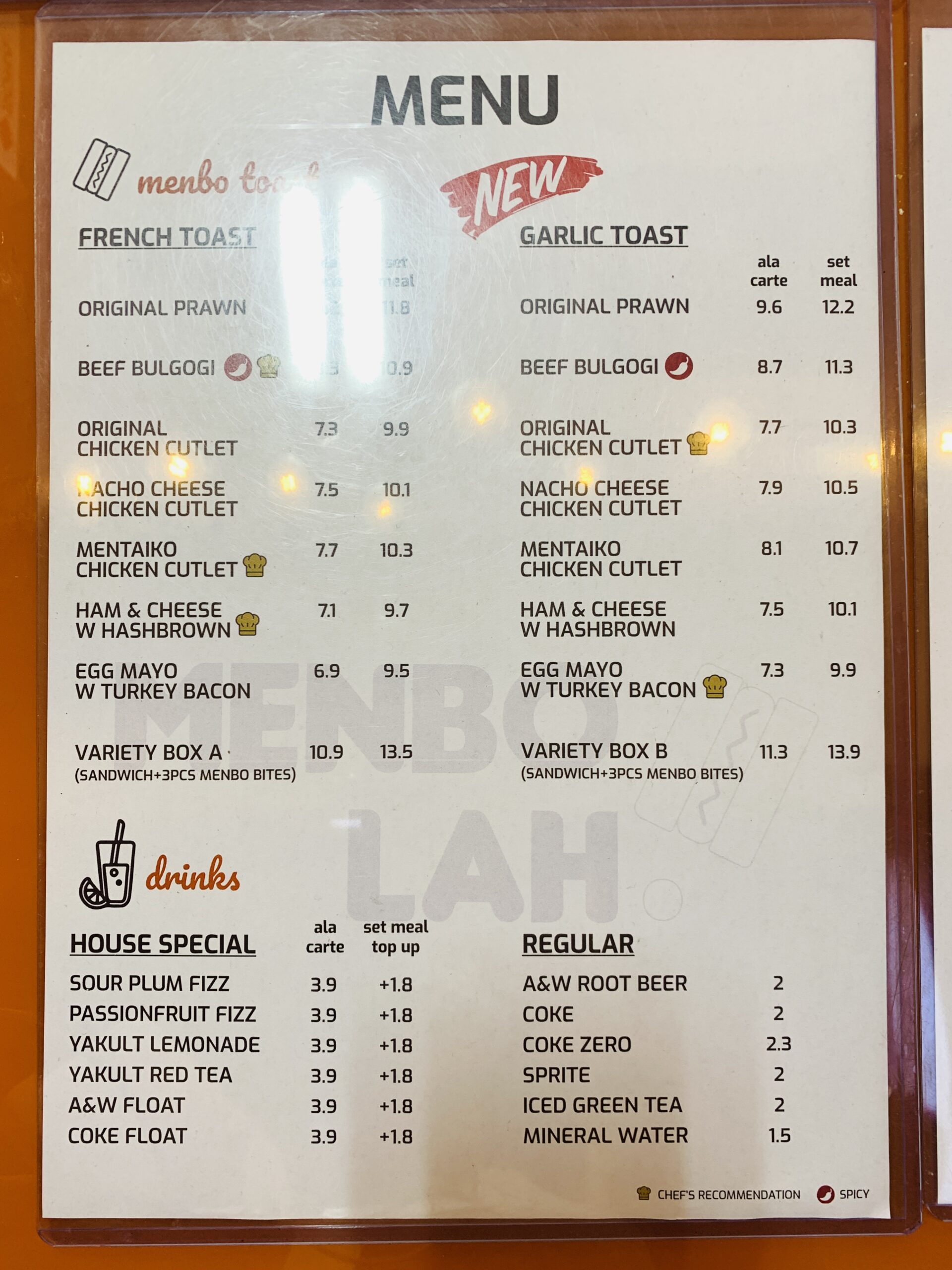 Menbolah - Menu