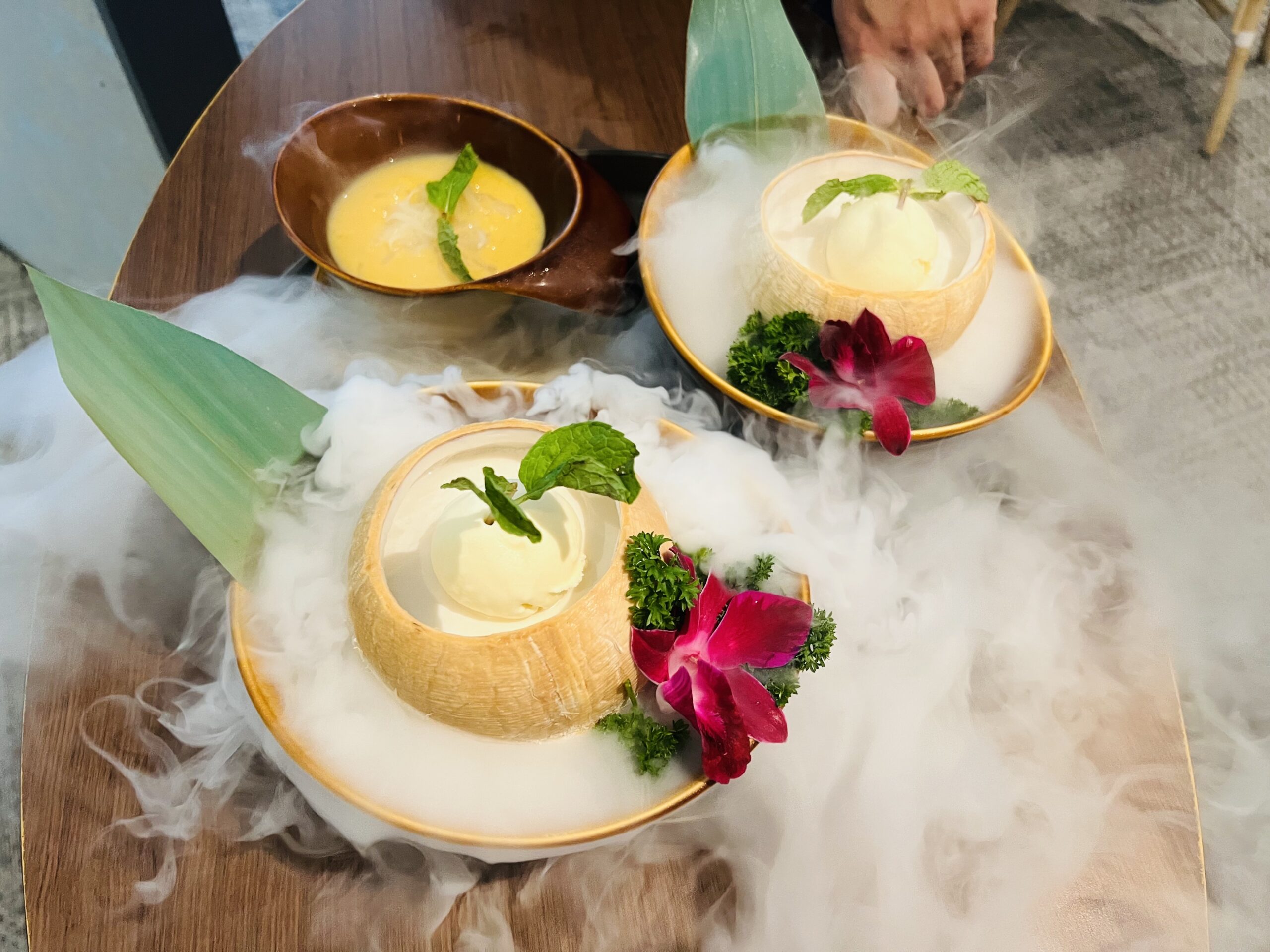 Jia Wei - Chilled Home Made Coconut Pudding with Vanilla Ice-Cream