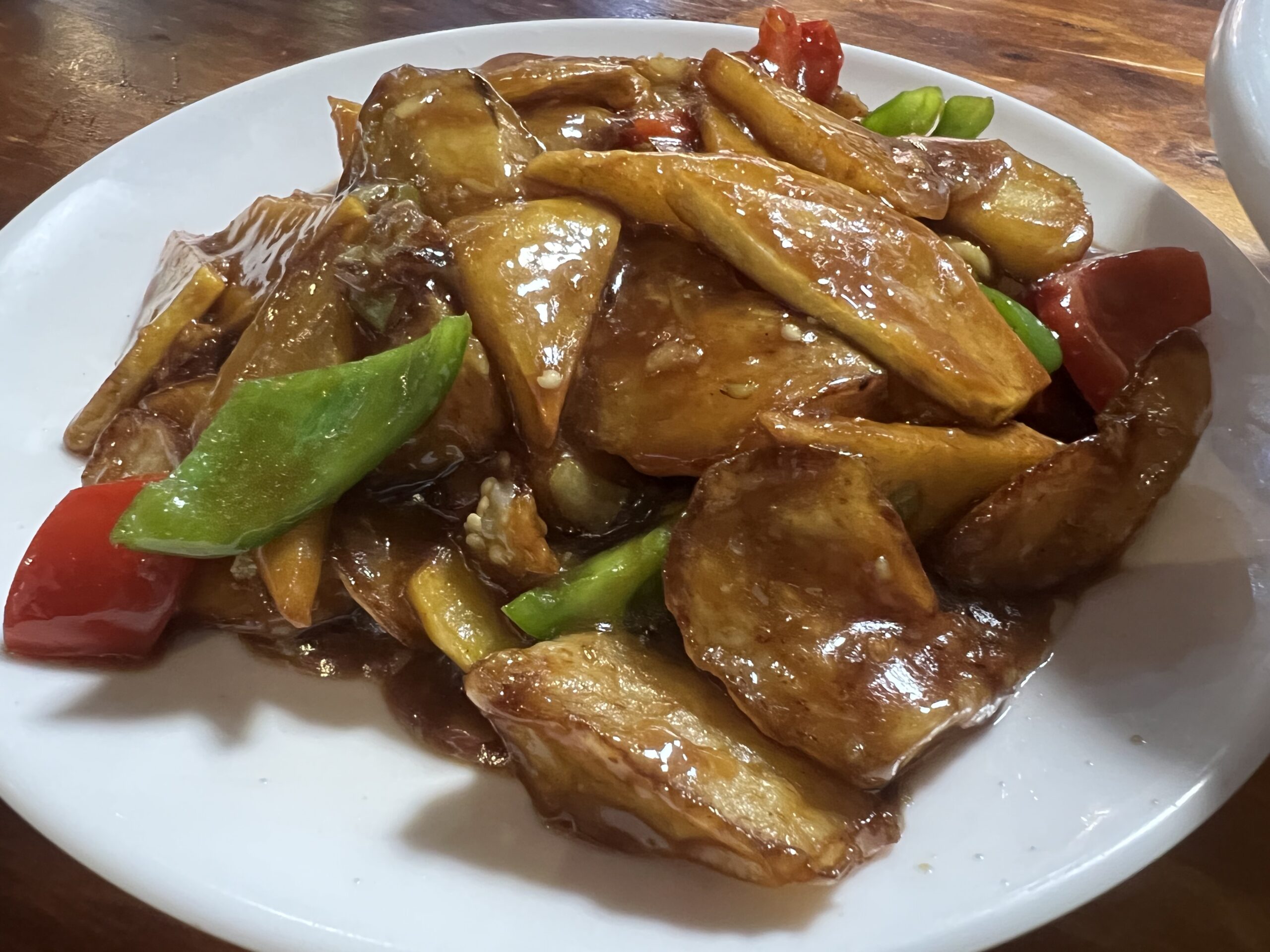 Yan Lai Ju - Sauteed Potato, Green Pepper and Eggplant