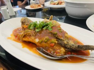 New Ubin Seafood Chijmes - Deep-Fried Crispy Soon Hock with Sweet & Sour Sauce