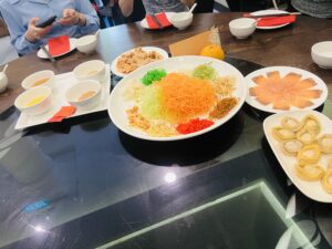 New Ubin Seafood Chijmes - Golden Fortune Lo Hei with Salmon