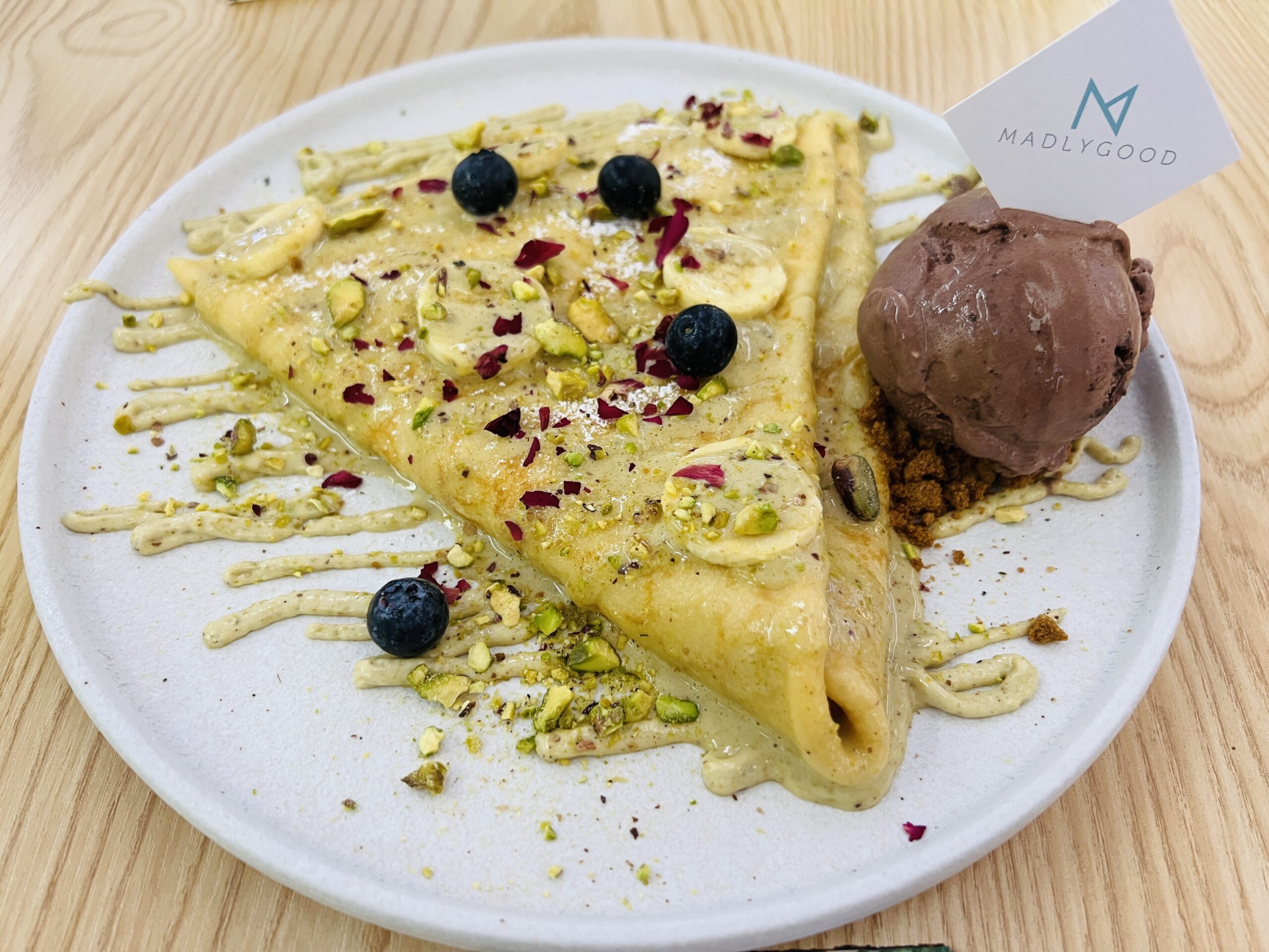 Madly Good - Pistachio Cream Crepe