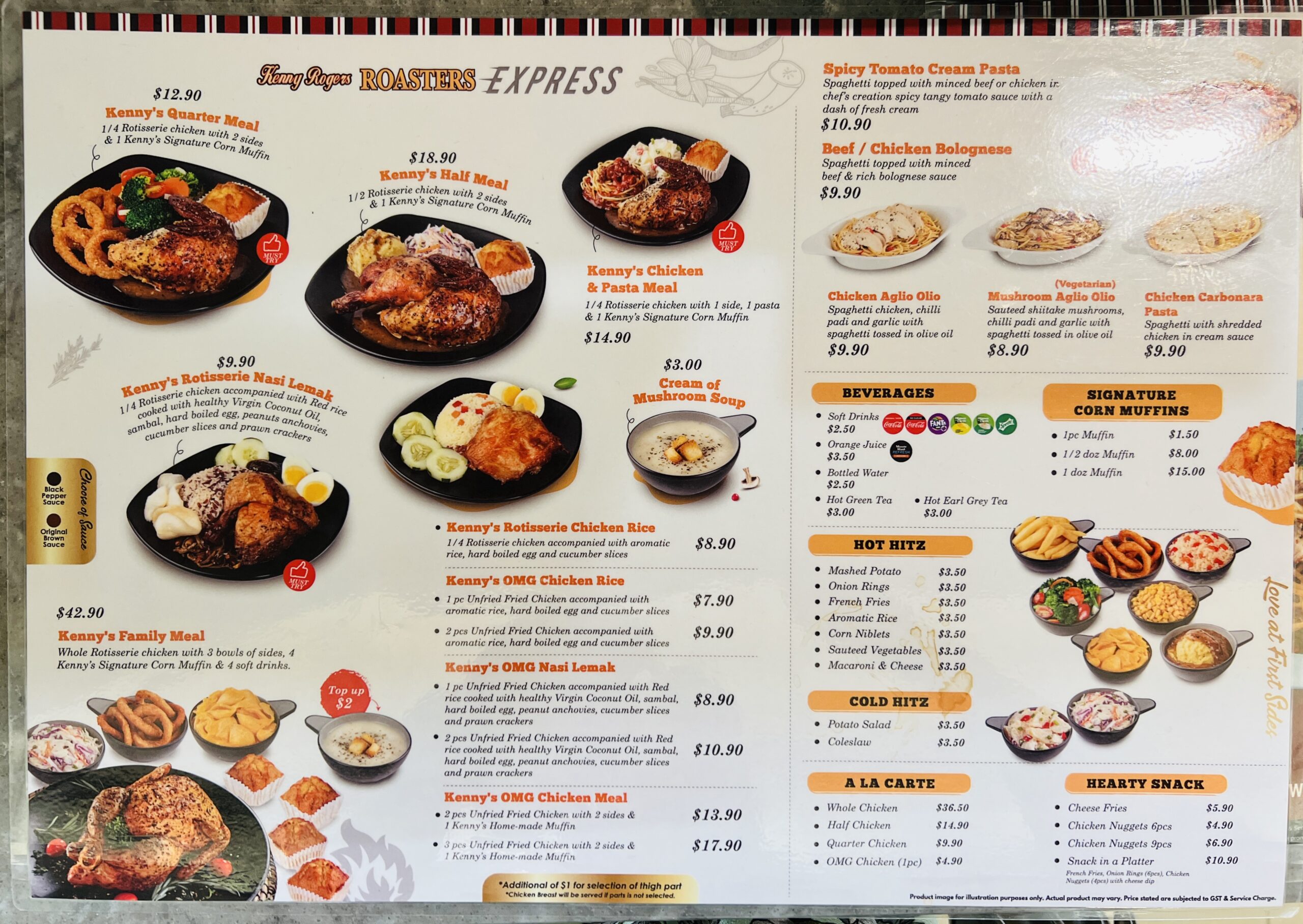 Kenny Rogers Roasters - Menu