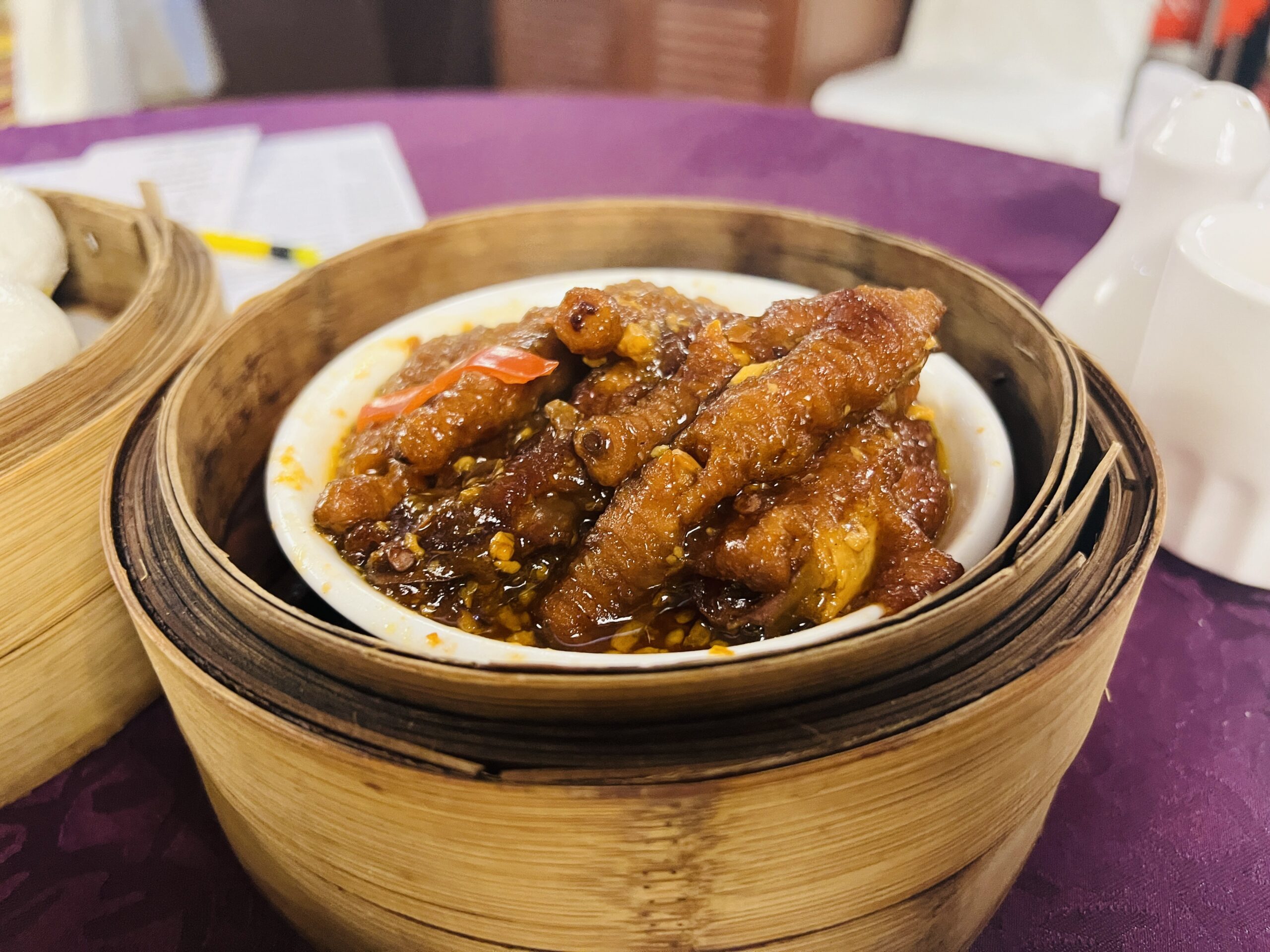 Yan Palace Restaurant - Steamed Chicken Claws in Spicy Sauce