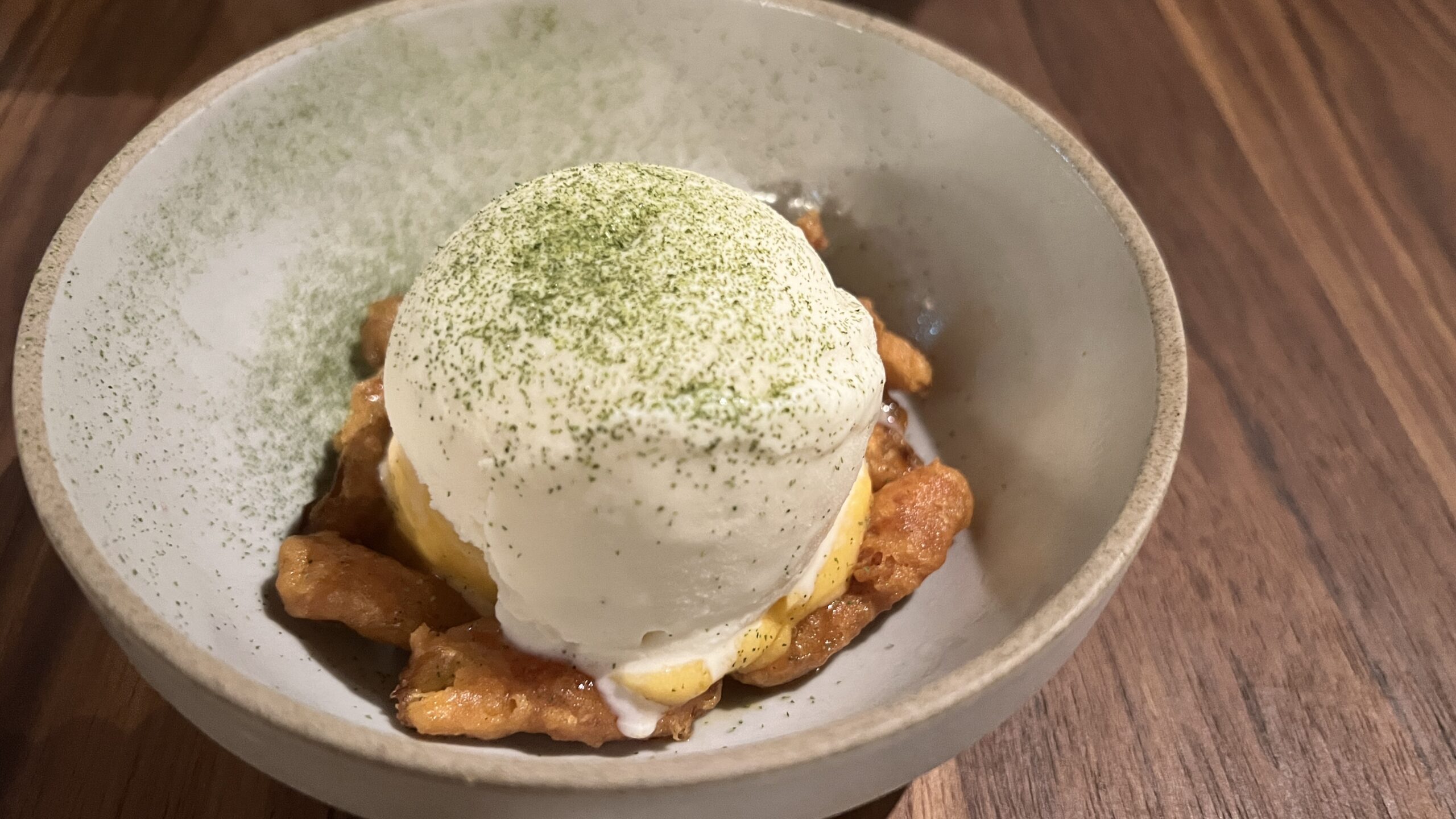 Kotuwa - Jackfruit Fritters with Vanilla Ice Cream