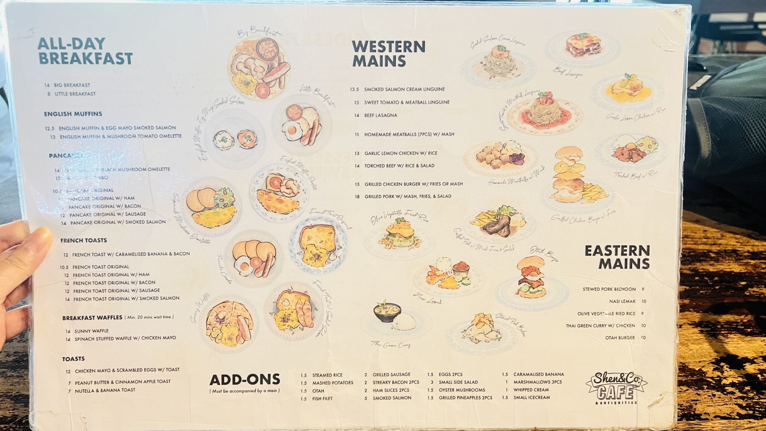 Shen & Co Cafe - Food Menu